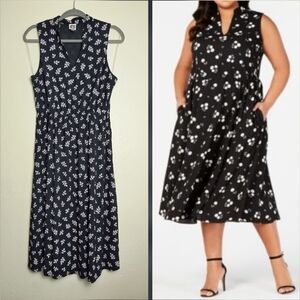 Anne Klein Size 8 Midi Dress With Pockets